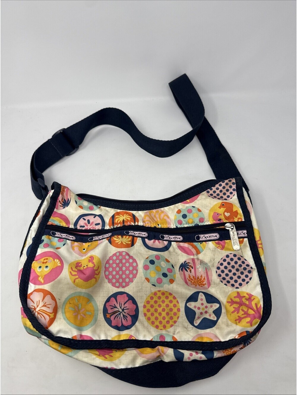 LeSportsac Classic Hobo Bag Tropical Sea Life Floral Dot Crossbody Shoulder Bag